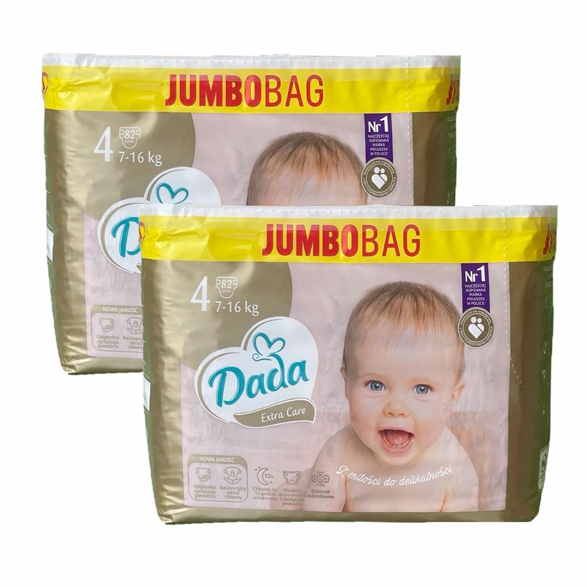 Подгузники Dada Extra Care Jumbo Bag 4 Junior 7-16 кг 164 шт (44251114)