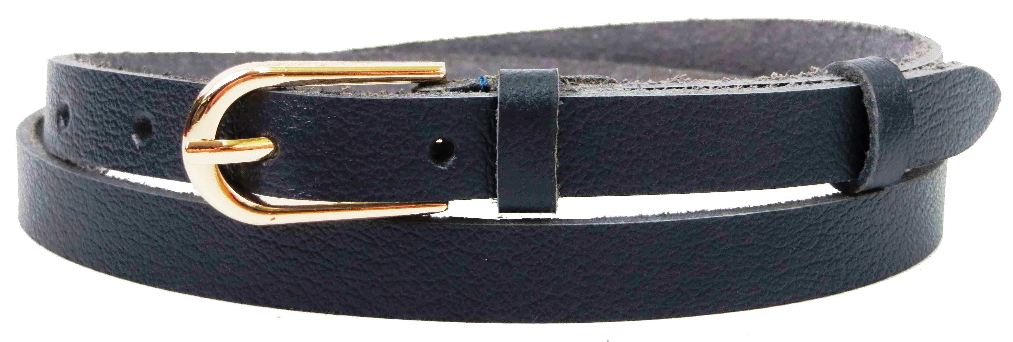 Женский кожаный ремень Skipper 1,5 см Темно-синий (1368-15)
