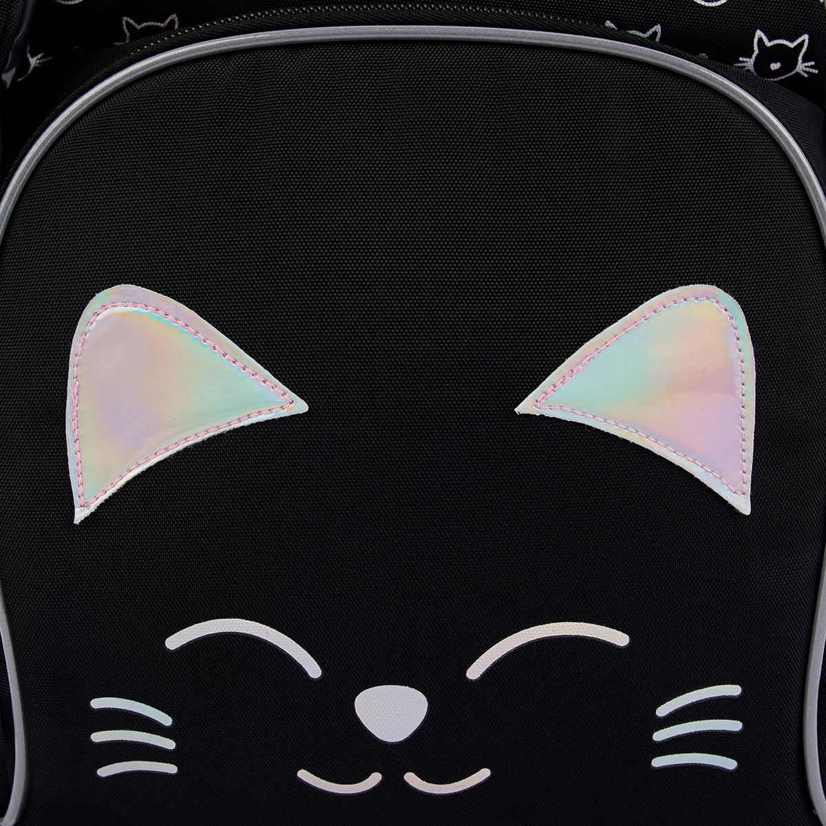 Рюкзак школьный полукаркасный YES S-100 Smiling Cats 37х30х14 см Черно-белый (559871)