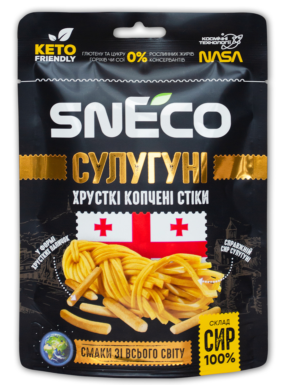 Сир сушений спінений snEco Сулугуні 28 г