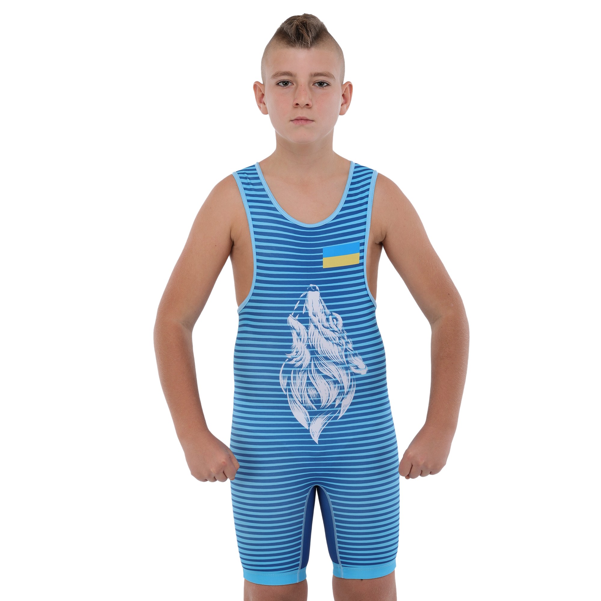 Трико для борьбы детское SP-Sport JY-6606 Ukraine 7XS 128-162 см Разноцветный