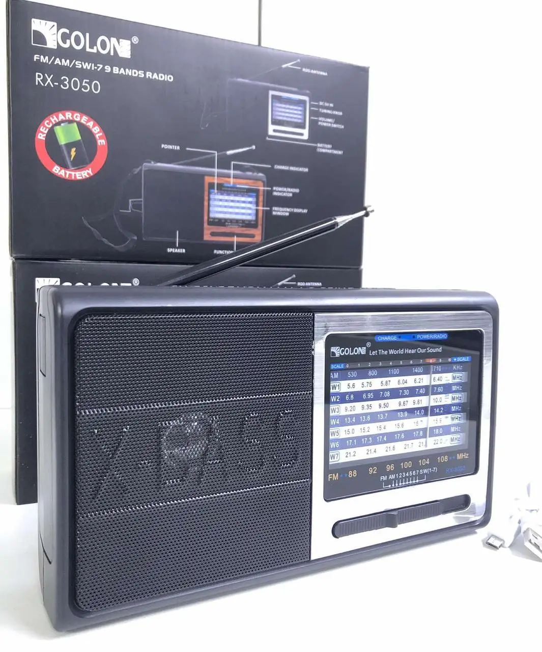 Портативный радиоприемник Golon RX-3050 AM/FM