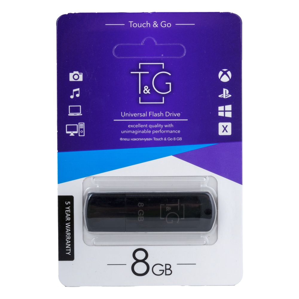 Флеш память USB T&G 8 GB Classic 2.0 Black (4180_75652)