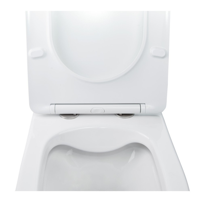 Комплект Qtap Інсталяція Nest Qtnestm425M11Crm + Унітаз З Сидінням Swan Qt16335178W + Набір Для Гігієнічного Душа З Змішувачем Inspai-Varius Qtinsvarcrmv00440001