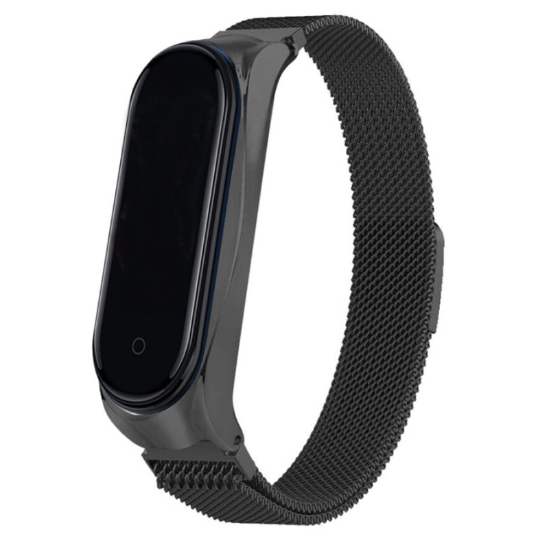 Ремешок Milanese Loop Design для Xiaomi Mi Band 3/4 (Черный) 770289