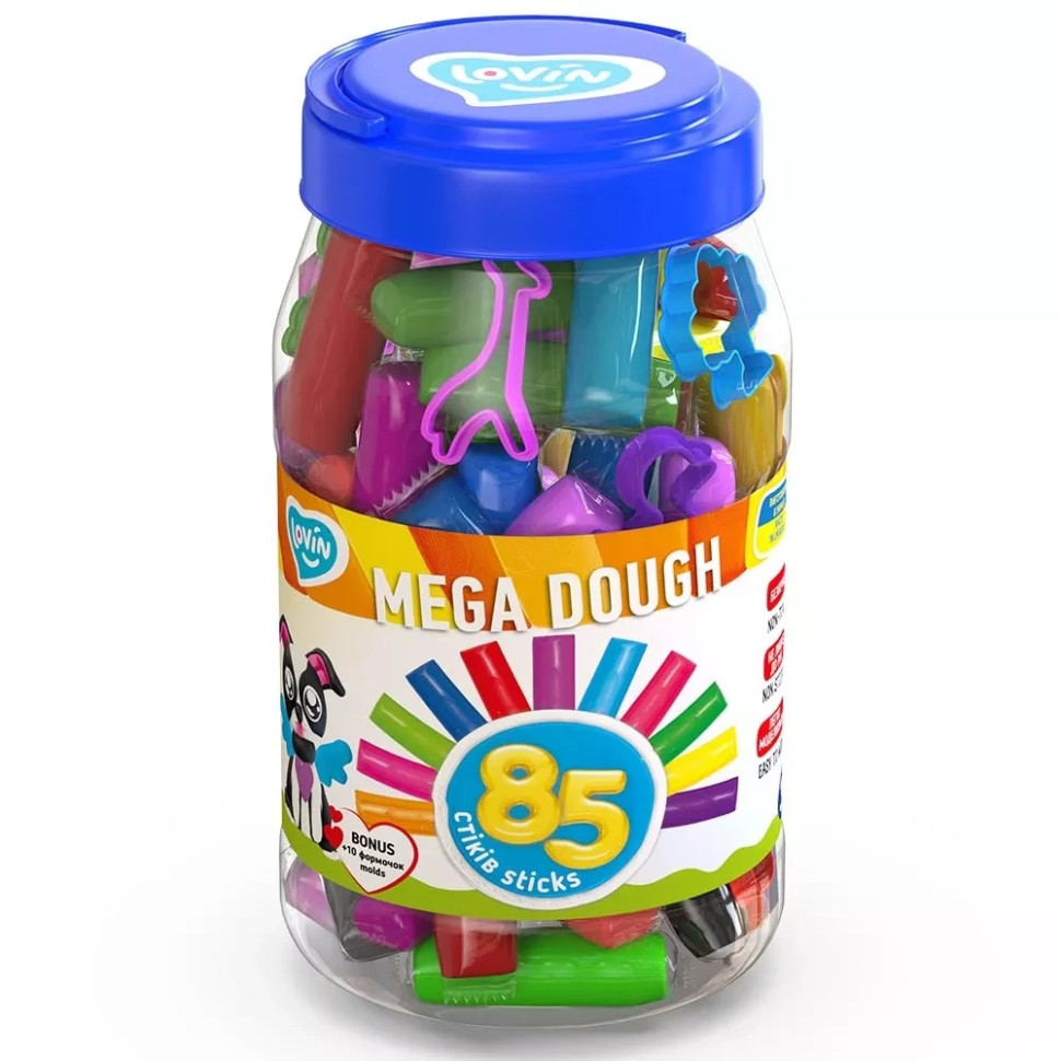 Набор для лепки с тестом Mega dough TM Lovin 41227 85 стиков