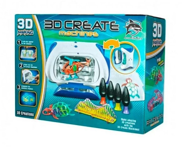3D принтер VigohA Create Machines детский с трафаретами и формочками