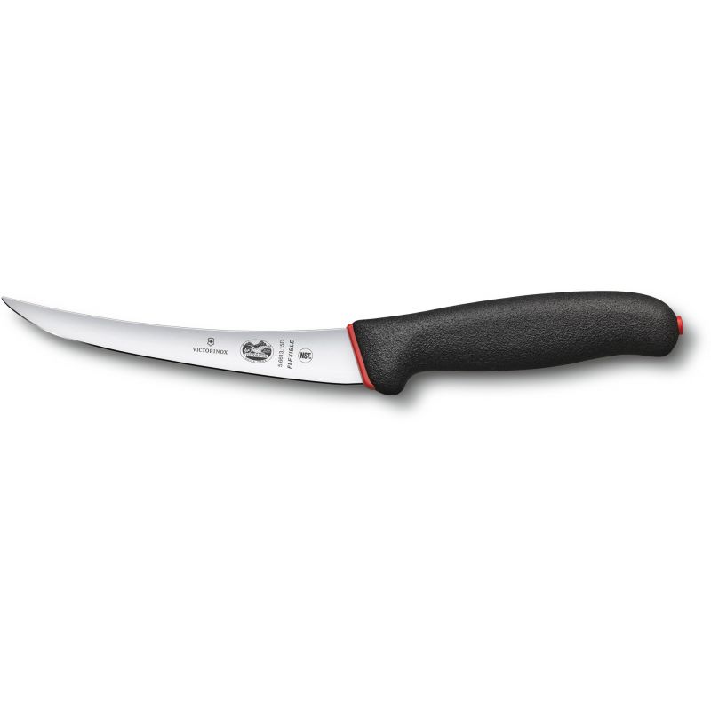 Кухонний ніж обвалочний Victorinox Fibrox Boning Flex Dual Grip 15 см Чорно-червоний (5.6613.15D)