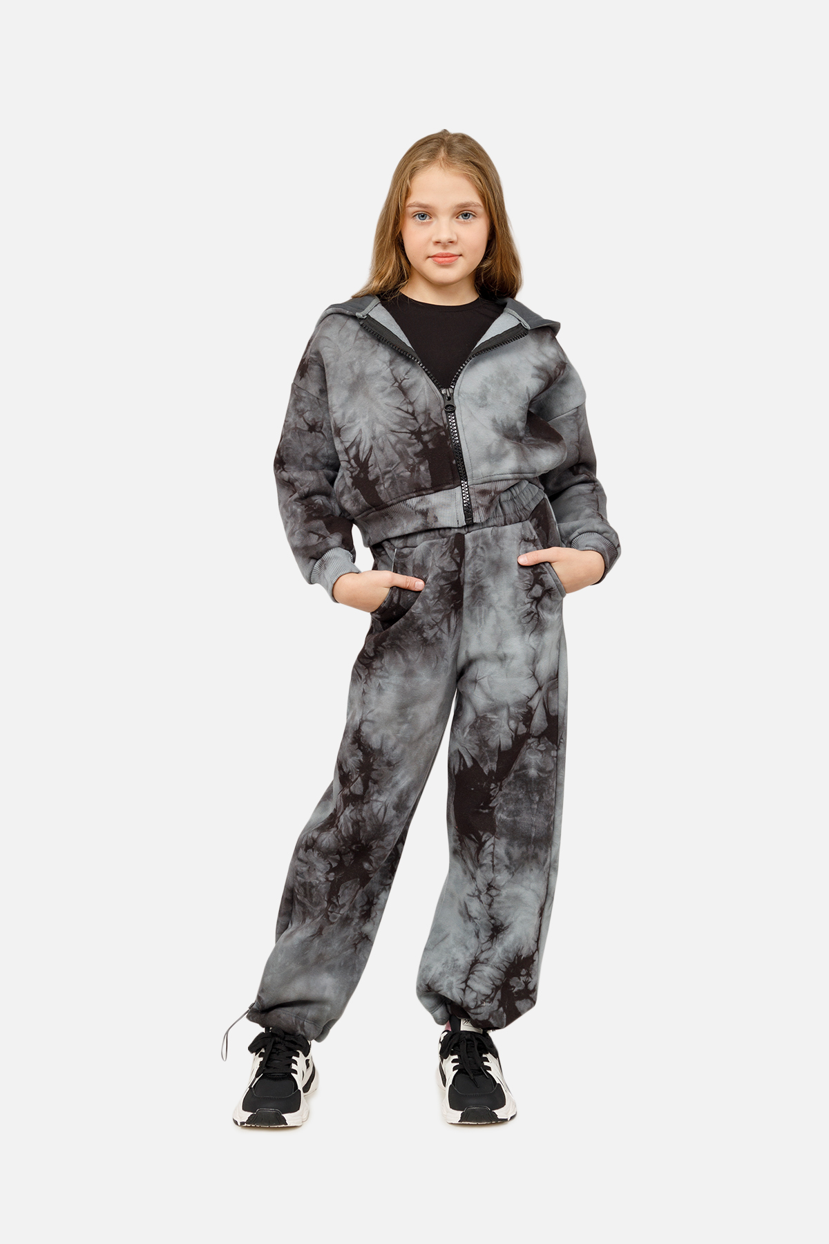 Толстовка для девочки Viollen Girl kids 128 см Темно-серый ЦБ-00261980 (SKT001025413)