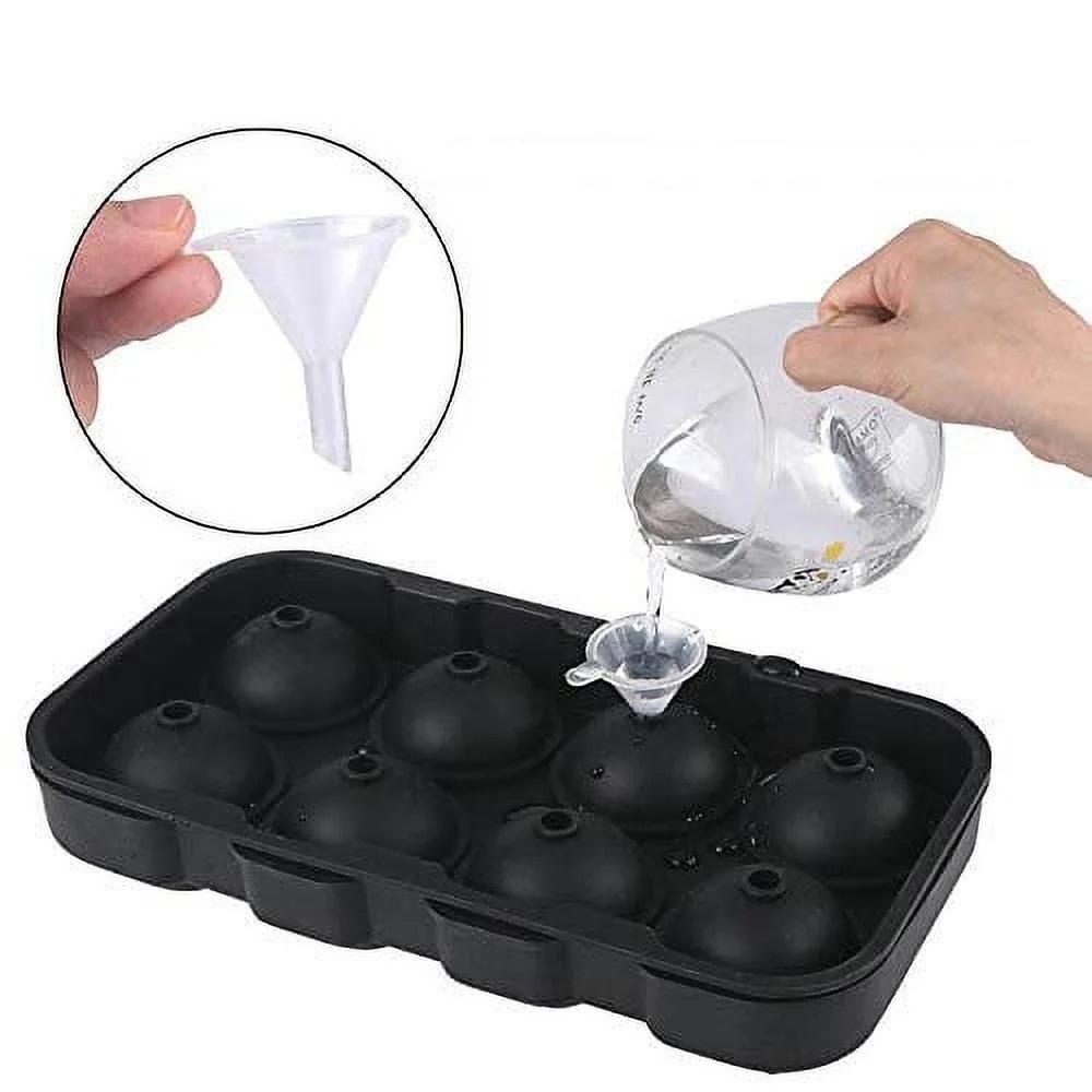 Форма для льда силиконовая Ice Шар 8 ячеек 22x11,5х4,5 см Черный (C051356)