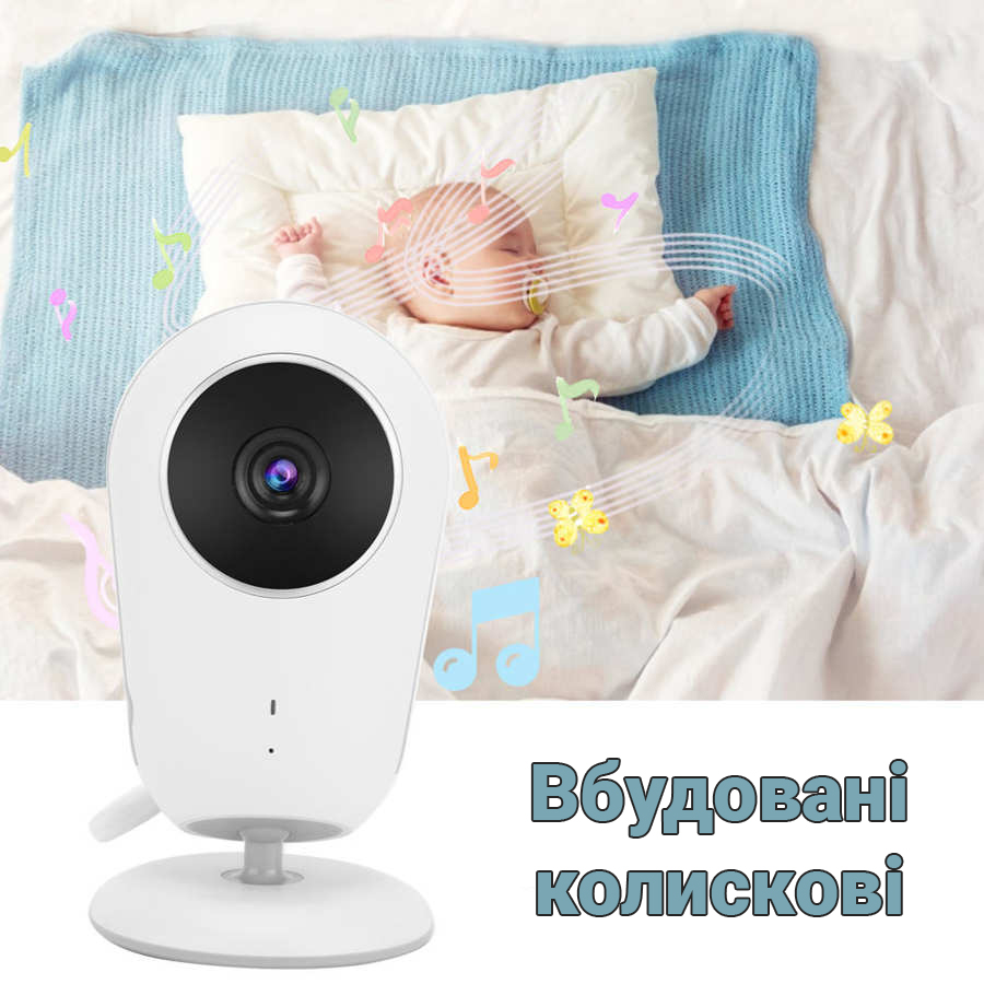 Беспроводная видеоняня с двусторонней аудиосвязью Baby Monitor VB608, с датчиком температуры