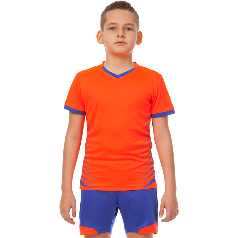 Футбольная форма подростковая Lingo LD-5018T 28 рост 135-140 Оранжевый-Синий
