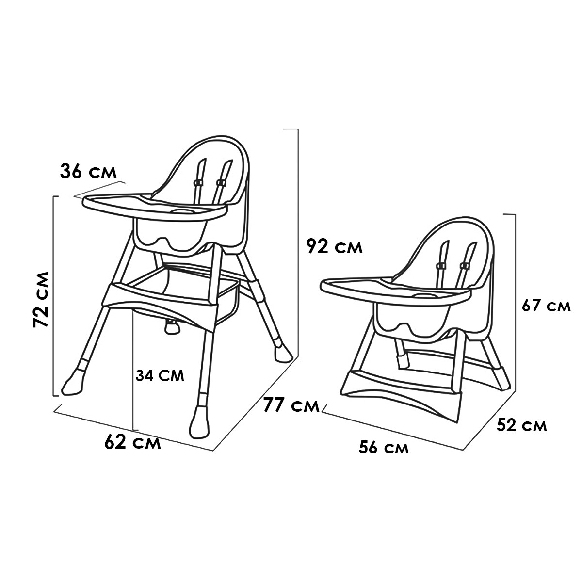 Детский стульчик для кормления Bestbaby BS-803C Зеленый (11115-63092)
