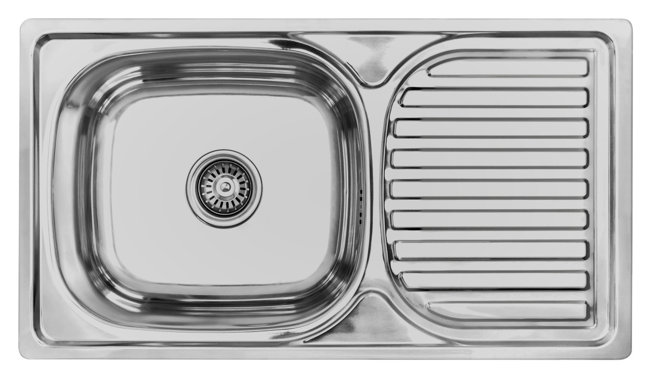 Кухонна мийка Lemax Нержавіюча сталь + сифон (LE-5004 CH)