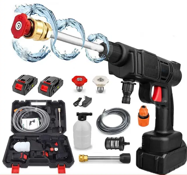 Автомойка высокого давления с кейсом Cleaning Gun 68V 2 аккумулятора (2193487655)