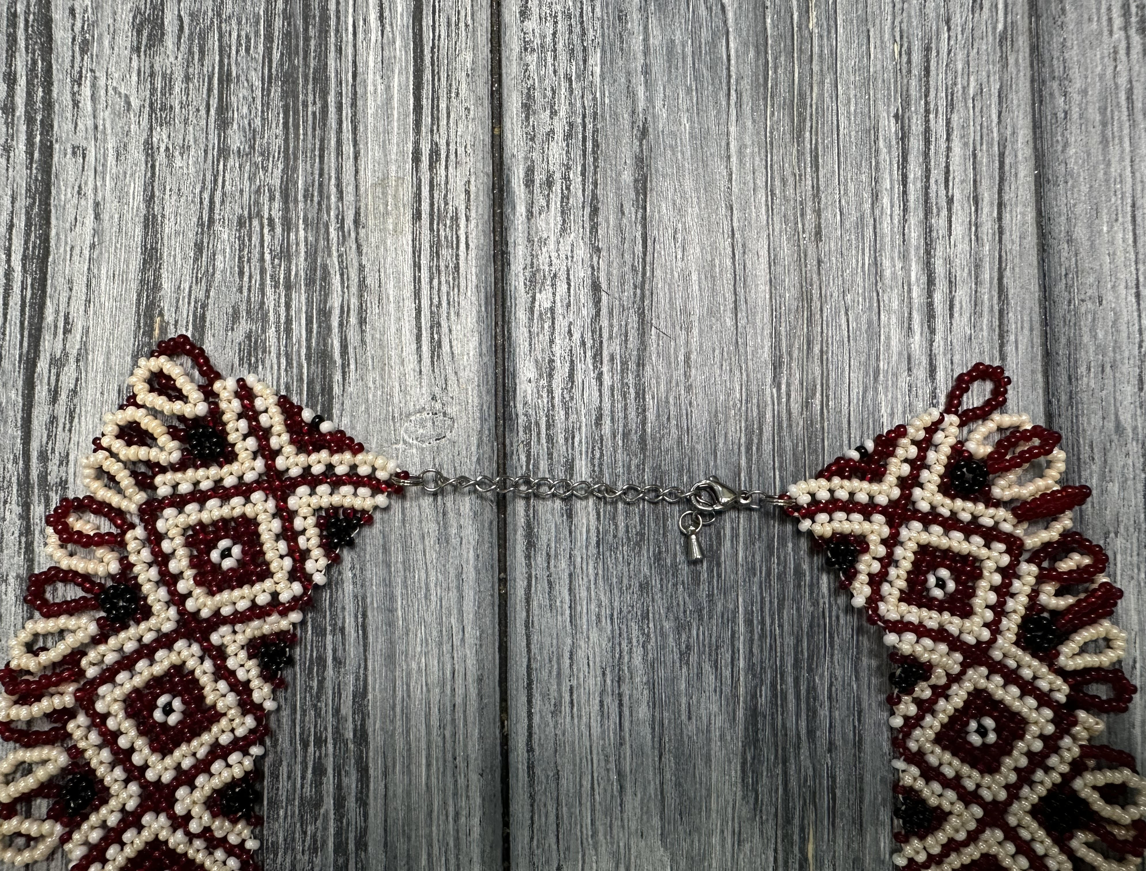 Традиционная украинская силянка из чешского бисера HatynkaUA Traditional Necklace 36 см Разноцветный (SUN999_55)