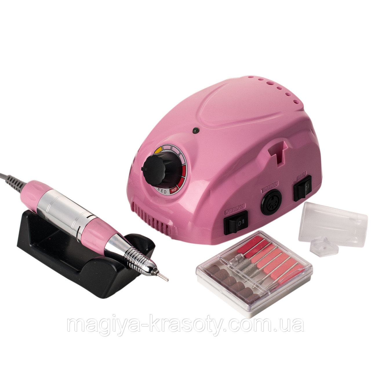 Фрезер для манікюру та педикюру Nail Polisher DM 212 — 35W Рожевий (645739758A)