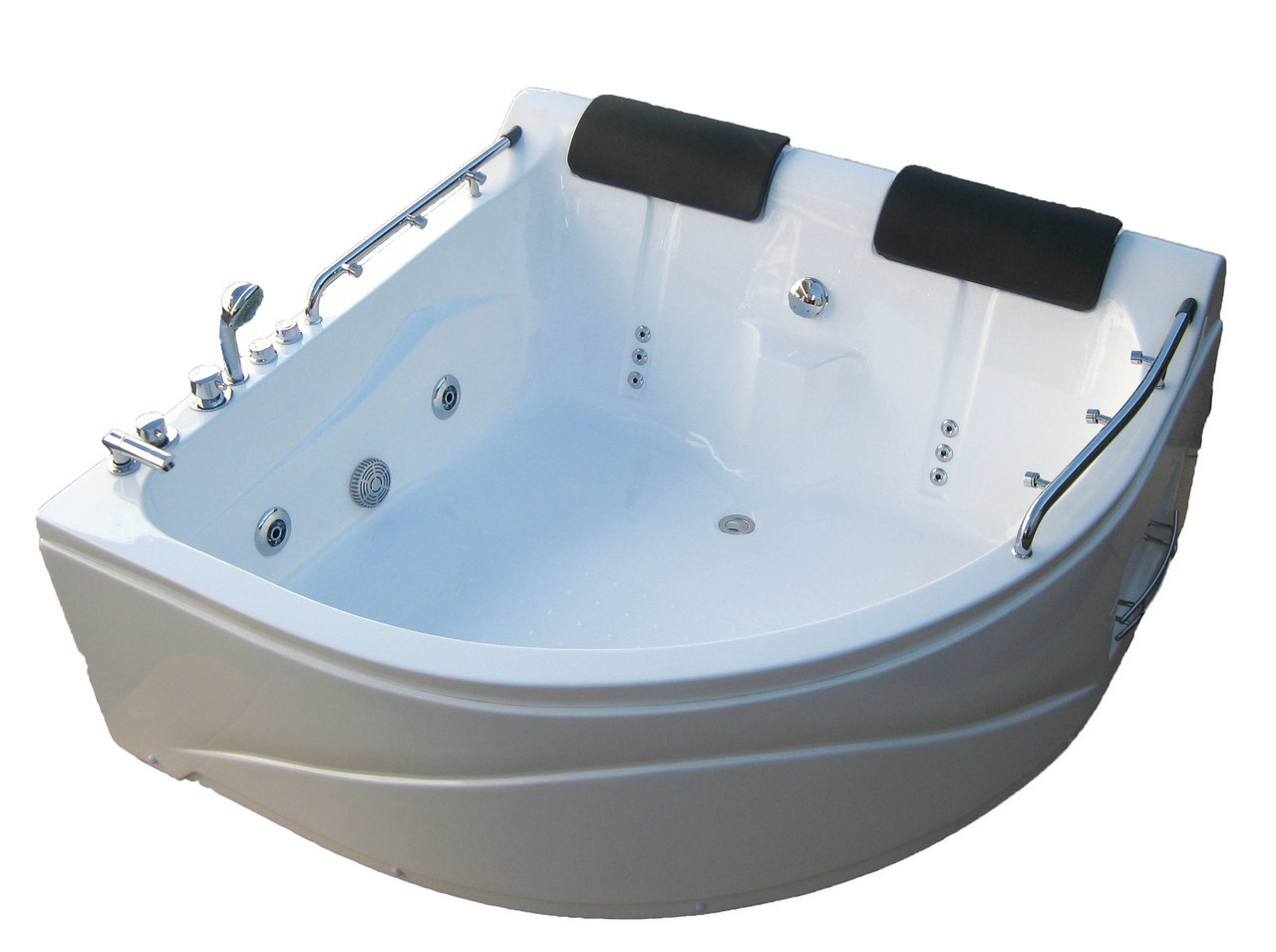 Гідромасажна ванна на двох Sunlight 007 сатин 150х150х68 см Білий