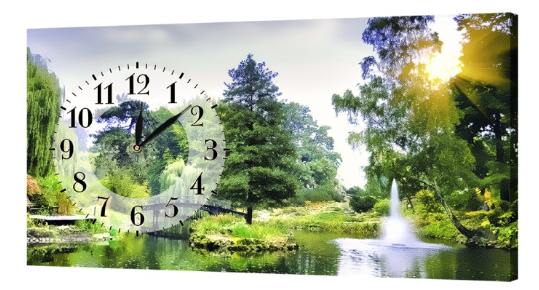 Настінний годинник ProfART на полотні 30 x 53 см Природа (P-823_S)