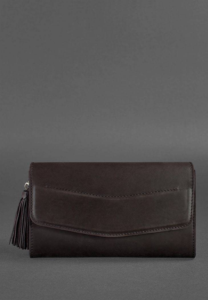 Жіноча шкіряна сумка Еліс темно-коричнева Краст BlankNote