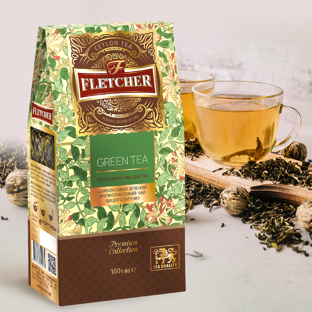 Чай зеленый рассыпной "Green Tea" FLETCHER 100 г
