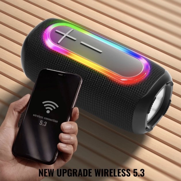 Портативная колонка с подсветкой Hopestar P60 Bluetooth 3000 мАч 20 Вт Черный (2104618553)