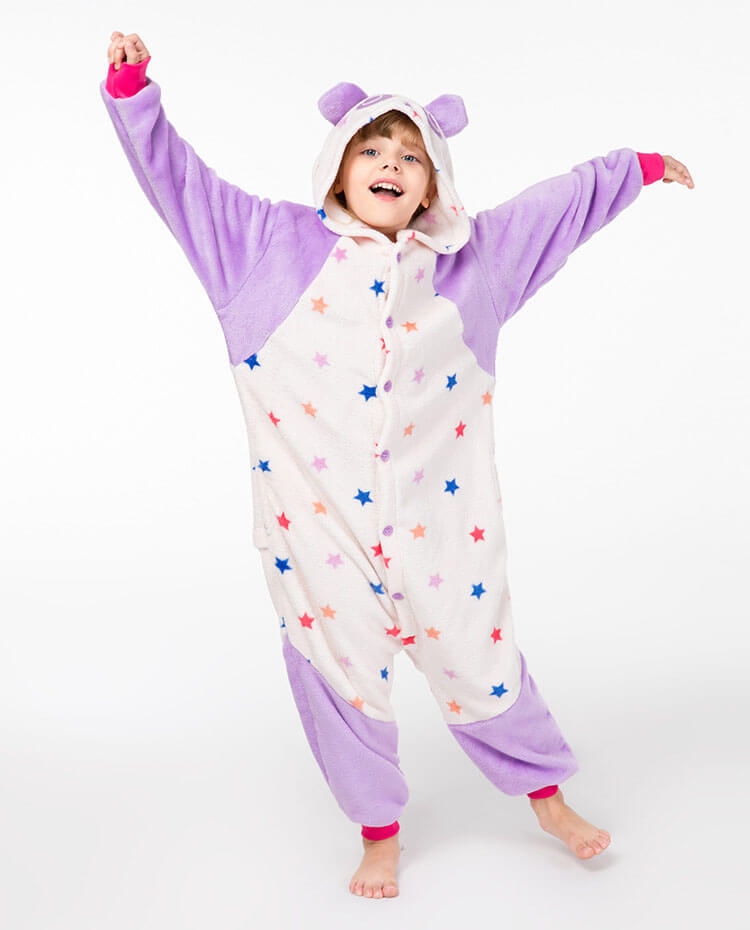 Пижама Кигуруми детская Kigurumba Панда New звездочка XS - рост 95 - 105 см Фиолетовый (K0W1-0099-XS)