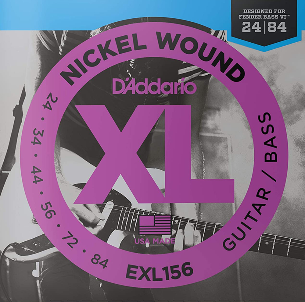 Струны для электрогитары D'Addario EXL156 Nickel Wound Guitar/Bass Electric Strings 24/84