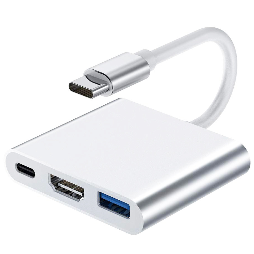 Мультифункциональный разветвитель для ноутбука Digital Lion USB Type-C хаб 3 в 1 USB 3.0 + HDMI + Type-C MH-06