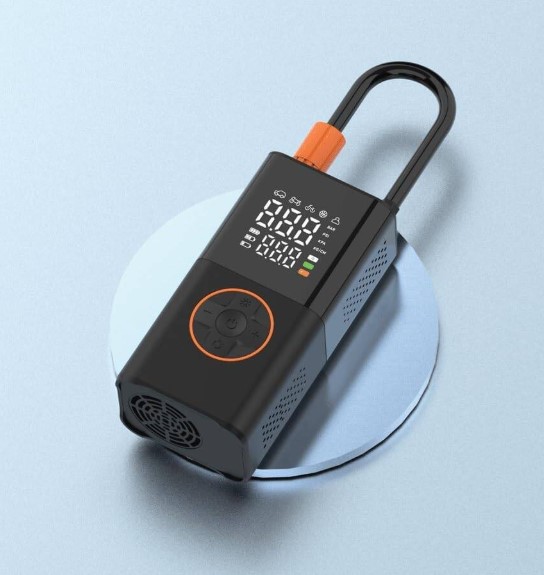 Портативный воздушный компрессор No Brand Tyre Inflator JG-5641 с цифровым дисплеем Черный (2104618550)