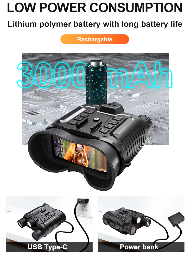 Бинокль ночного видения FMA NV8161 до 400м в темноте 1080P HD 8X с креплением L4G24 и картой 64Гб (2412986884)