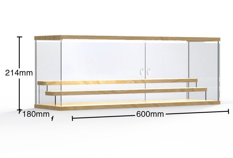 Бокс-витрина Woody 60x18x21.4 см Прозрачно-бежевый (B600180L)