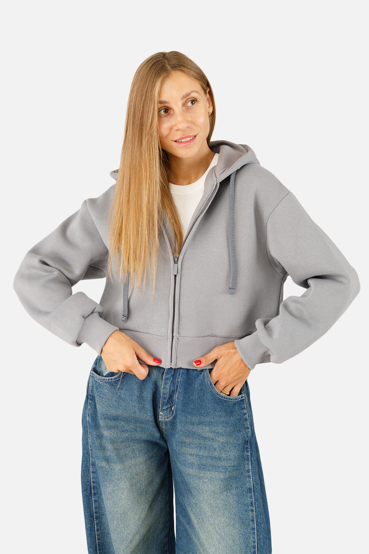 Женская толстовка Yuki 2XL Темно-серый ЦБ-00254558 (SKT001004607)