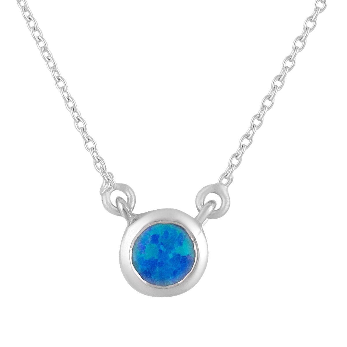 Серебряное колье SilverBreeze с опалом 0.219ct (2126591) 450-500