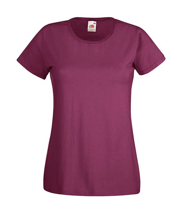 Футболка Fruit of the loom Ringspun Premium T Lady-Fit M Бордовый (61-424-0)