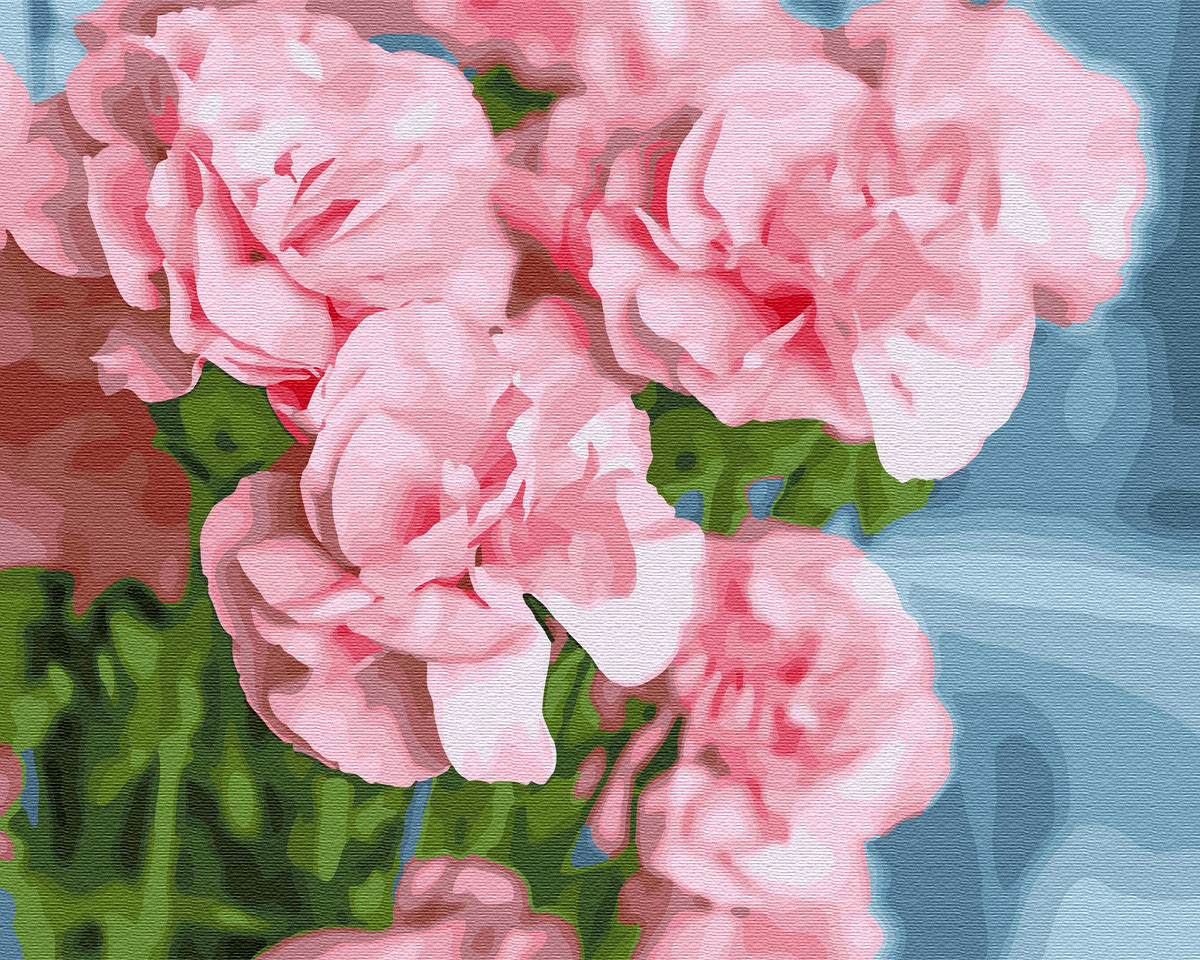 Картина за номерами BrushMe Рожева камелія 40х50см GX30095
