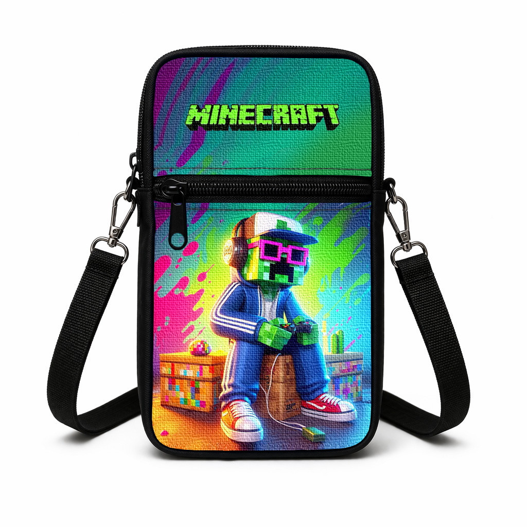 Дитяча сумка через плечо Minecraft для телефона, 19×10×5 см