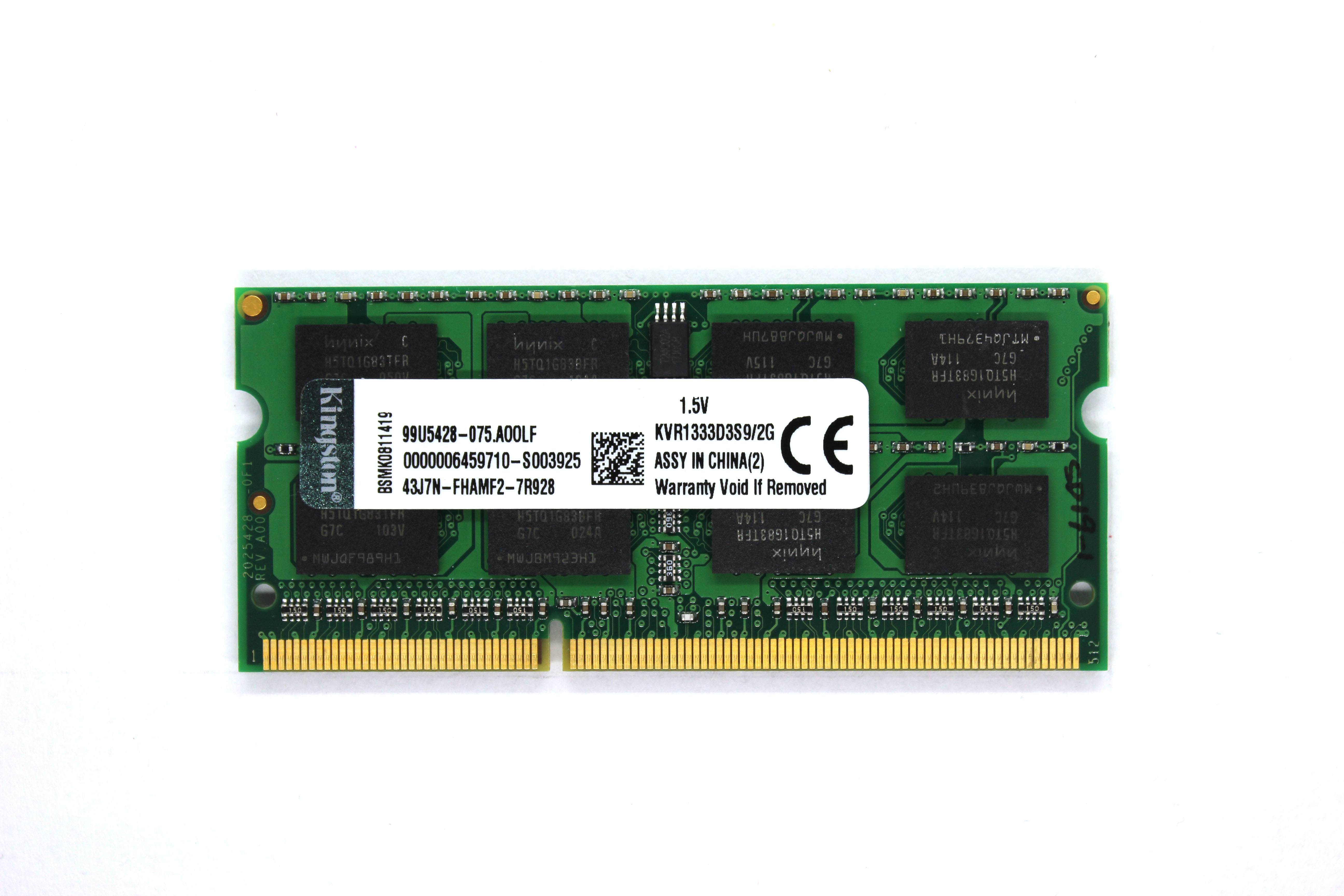 Оперативная память Kingston SODIMM DDR3-1333 2048MB PC3-10600 (KVR13S9S6/2)