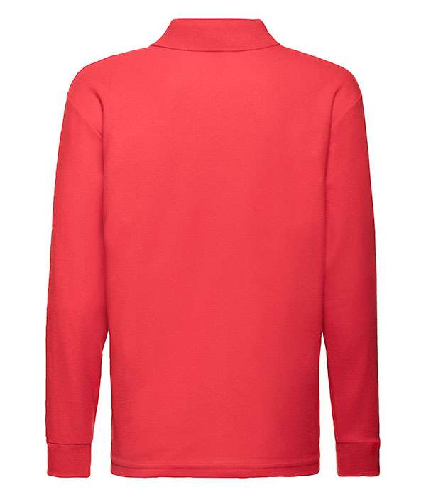 Поло Fruit of the loom 65/35 Long sleeve polo Kids 104 см Красный (63-201-0)