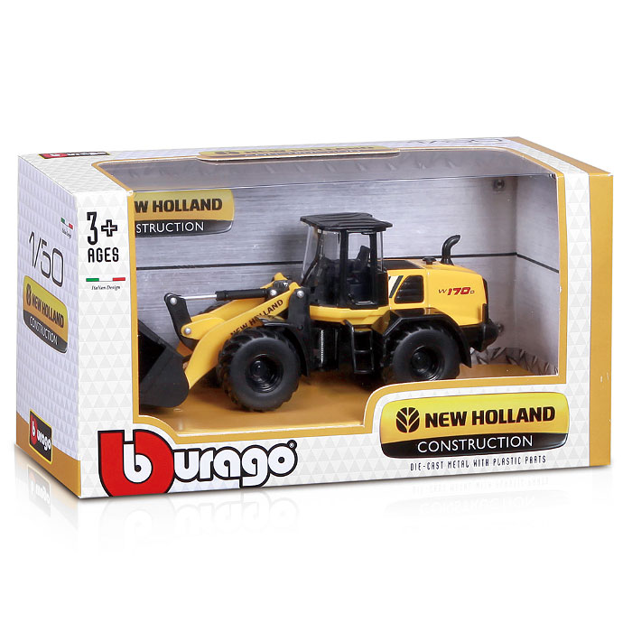 Модель серии Bburago Construction Экскаватор New Holland W170D Yellow OL32840