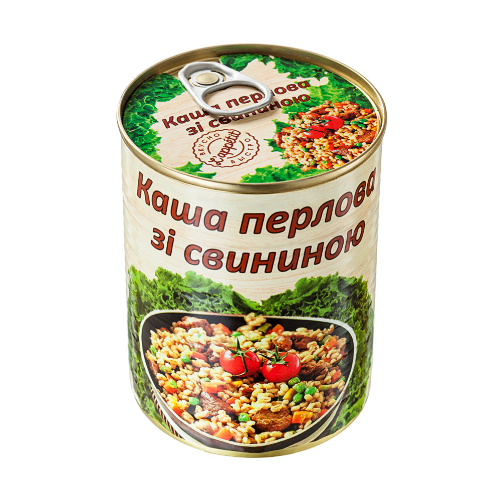 Каша перлова зі свининою L'appetit 340 г (4820021840418)