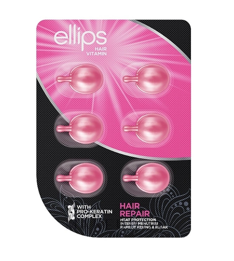 Вітаміни-олія для волосся з Про-Кератиновим Комплексом Hair repair with pro keratin complex Ellips 6 шт