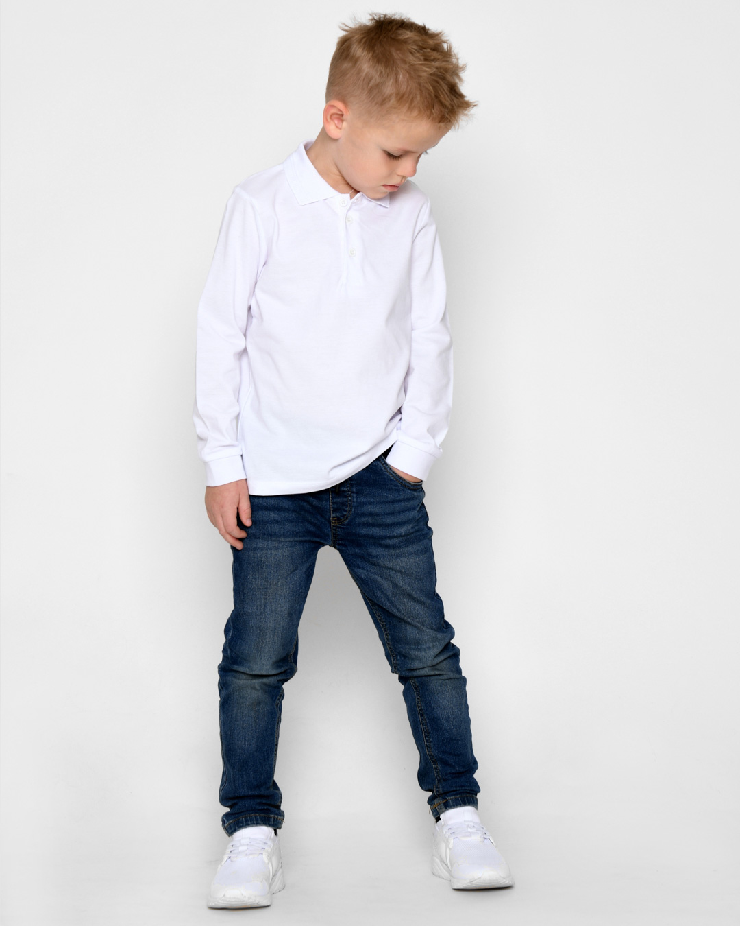 Рубашка поло для мальчика Carica Kids SV-11121-3 152 Белый (780819)