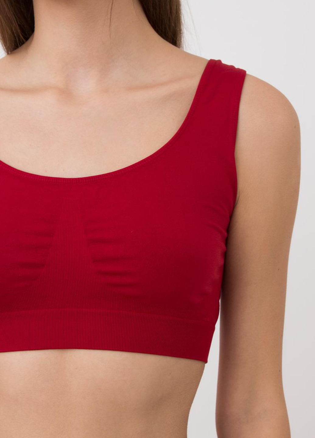 Бесшовный топ на широких бретелях Giulia TANK TOP winery-S/M