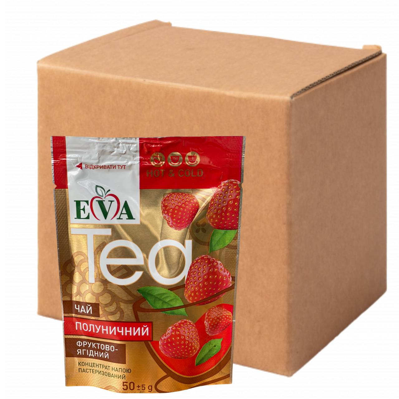 Джем чай фруктово-ягідний Eva Полуницям 36 шт х 50 г