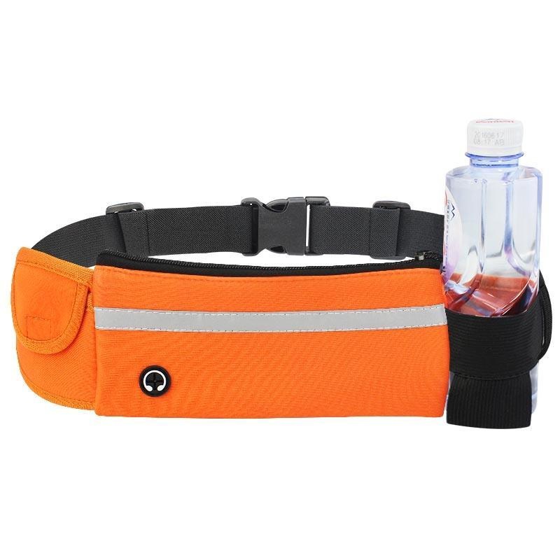 Сумка для бега на пояс RunningBag с карманом на бутылку Orange (HbP0506203)