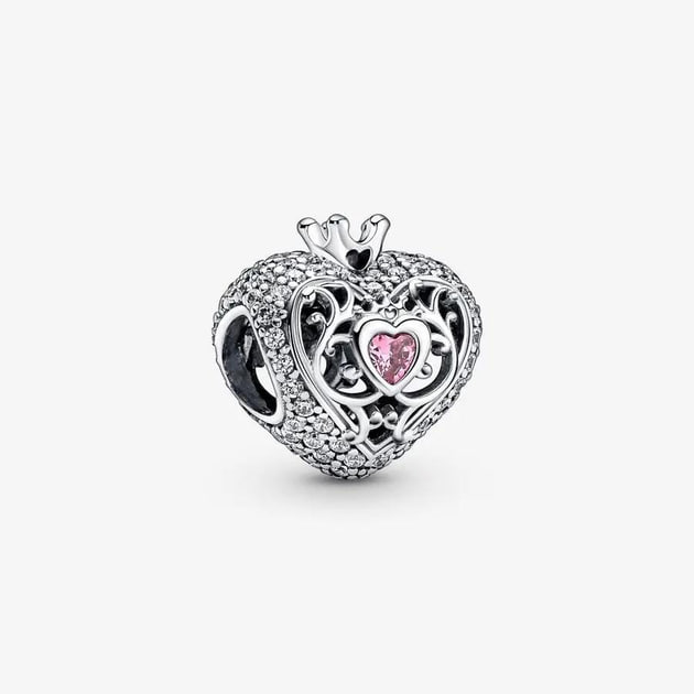 Шарм No Brand Корона королевы с розовым камнем 790763C01 (2554024282)