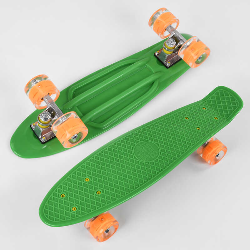 Скейт Пенні борд Best Board зі світними колісами PU Green (99617)