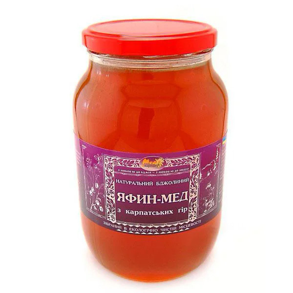 Мед пчелиний натуральний Мед Карпат Яфін мед 1350 г