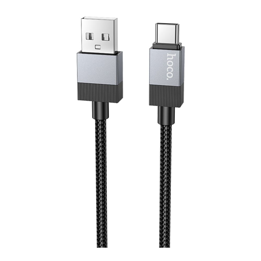 Кабель синхронизации Hoco X110 Nylon braided USB to Type C 3A/1 м Black (36890_3609476)